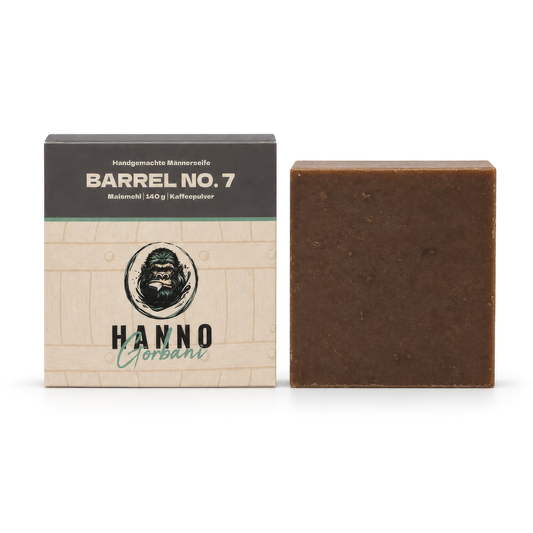 Hanno's Barrel No. 7, feste Duschseife für Männer mit Eichenfass-Note, 140 g