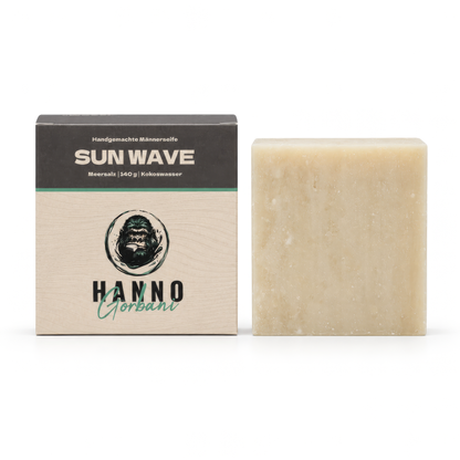 Hanno's Sun Wave, feste Duschseife für Männer mit Meersalz, 140 g