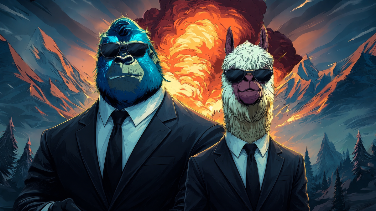 Hanno der Gorilla im schwarzen Anzug, Illustration zur Markenmission