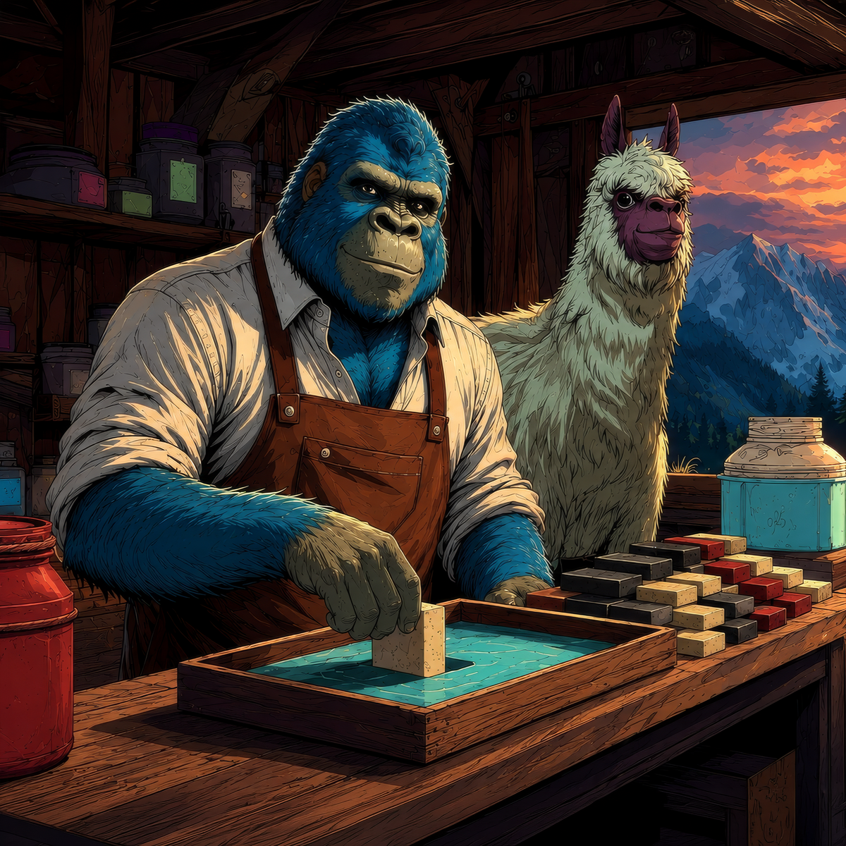 Hanno der Gorilla im Comic-Stil, Titelbild der Seite Über uns
